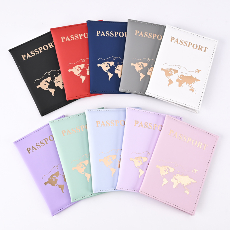 Travel Accessories Wallet - Mode paspoort beschermhoes wereldpatroon reispaspoorthouder portemonnee
