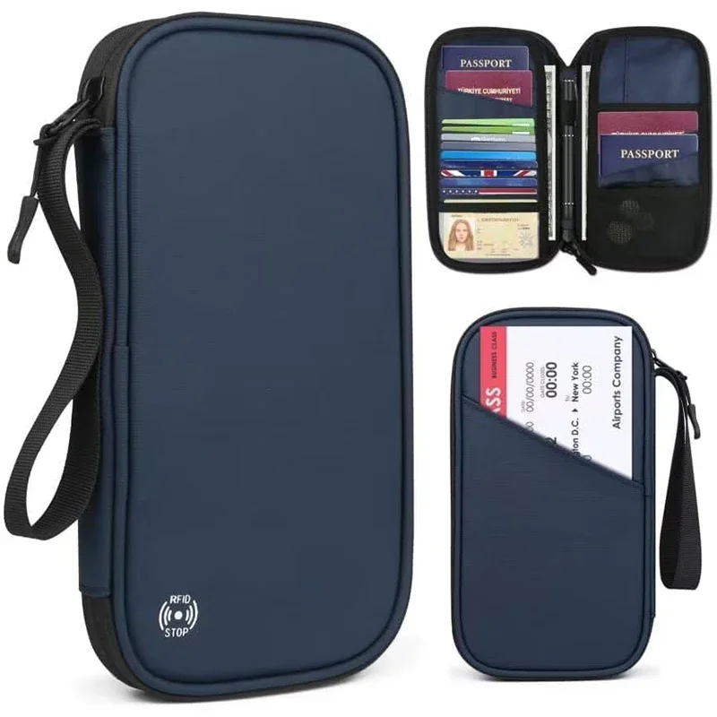 Travel Accessories Wallet - Lichtgewicht familie reispaspoorthoes portemonnee Oxford document